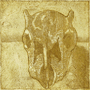 Deer Skull Etching